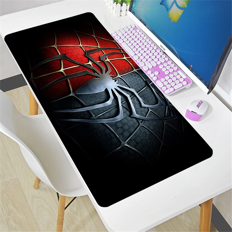 

Большой коврик для мыши с аниме 900x400, игровые аксессуары для пауков, коврик для мыши для ноутбука, офиса Xxl, противоскользящие игровые коврик...