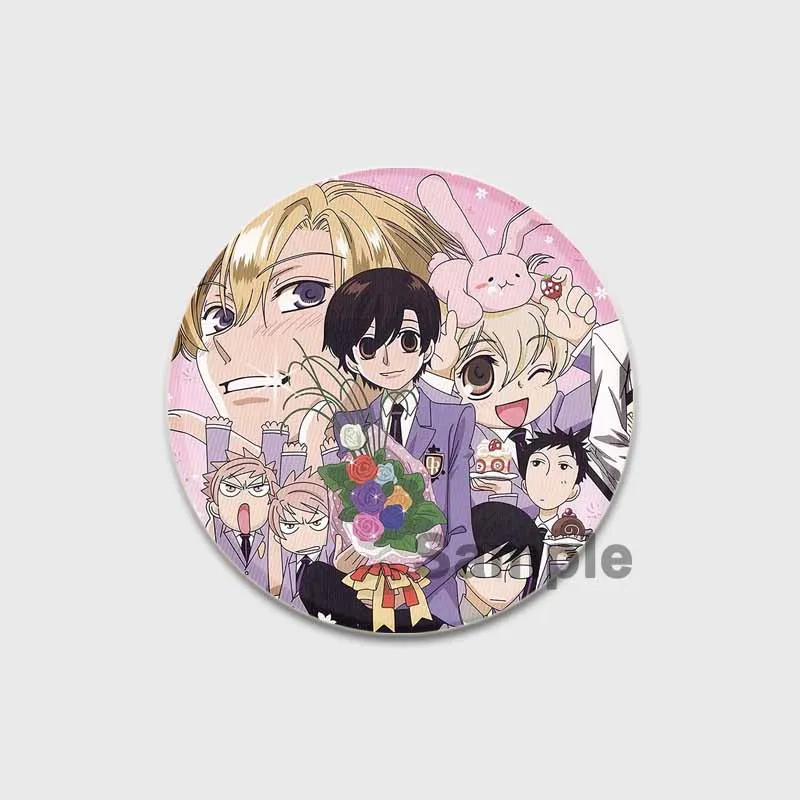

Значки аниме Tamaki Suou/Mitsukuni Haninozuka/Haruhi Fujioka/Hikaru Hitachiin из пластика