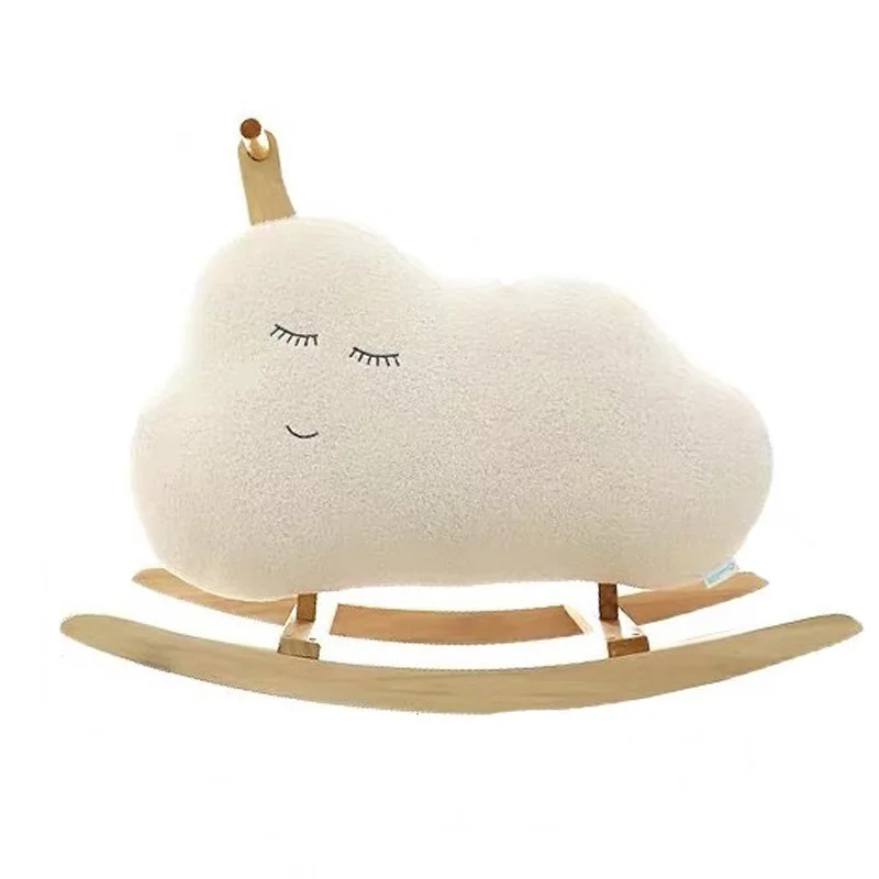 

Детская игрушка-качалка из Южной Кореи, Детские лошади-качалки из цельной древесины, могут сидеть, кресла-качалки, подарок на первый день рождения ребенка