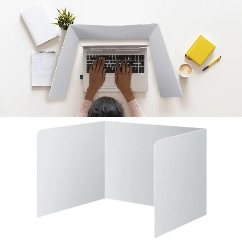4pcs Classroom Privacy Shield for Student Desks Foldable Reusable Plastic Desk Divider Folder Study Carrel Sneeze Testing Guard