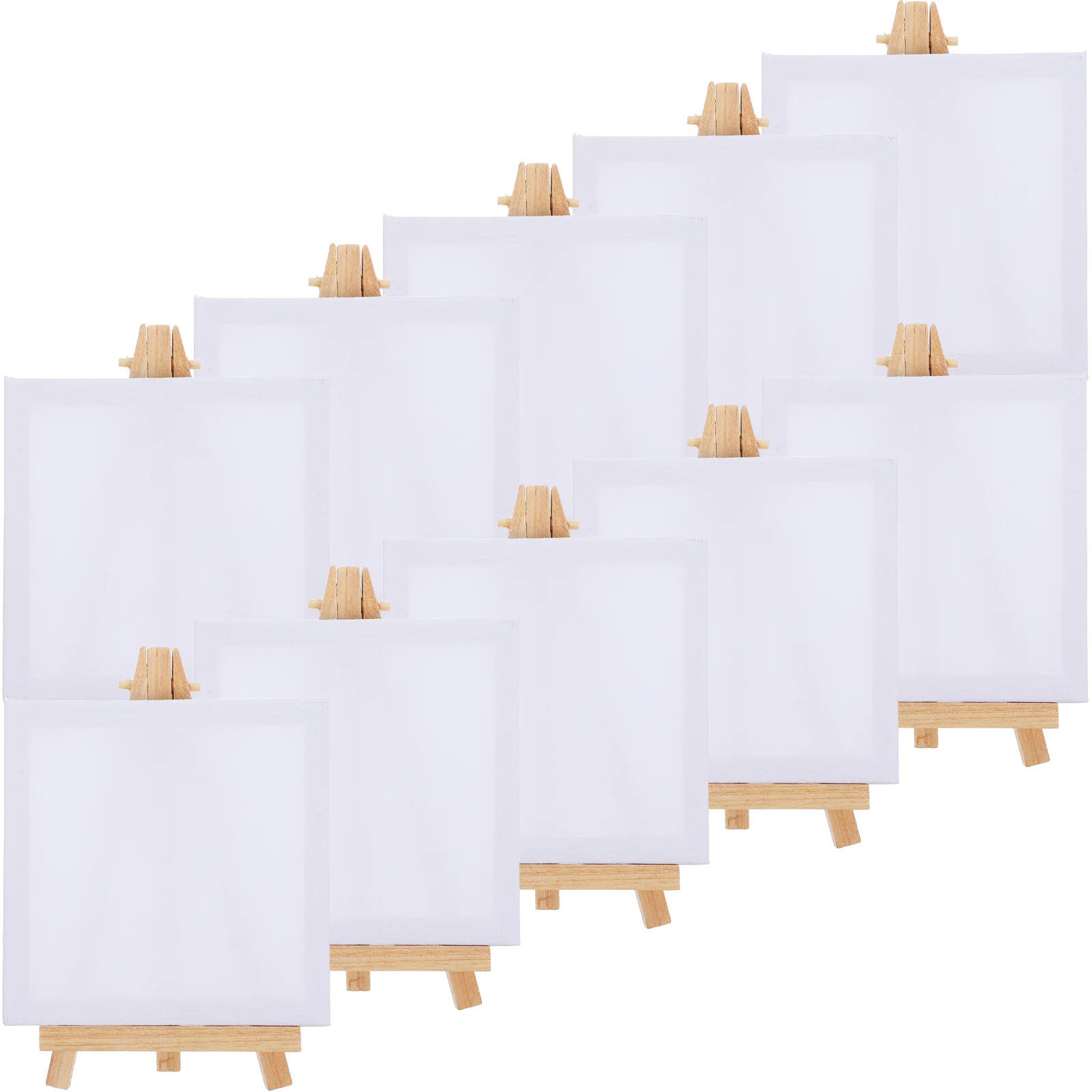 

10 Sets Tripod Mini Frame Child Sketchbook for Kids Small Easel Wood Easels Painting Canvas