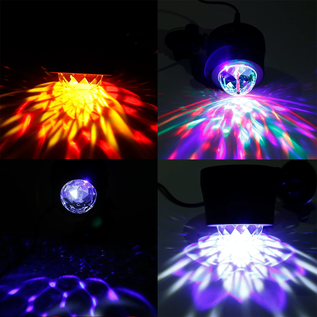 Красочный автомобильный музыкальный светодиодный светильник атмосферный для