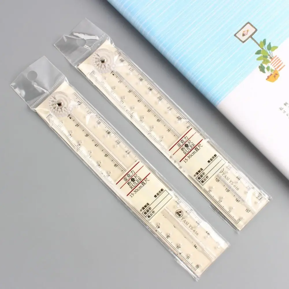 

5PCS Transparent Straight Ruler Creative Acrylic 30cm Drawing Tool Students Gift Folding Straightedge School Office Supplies
