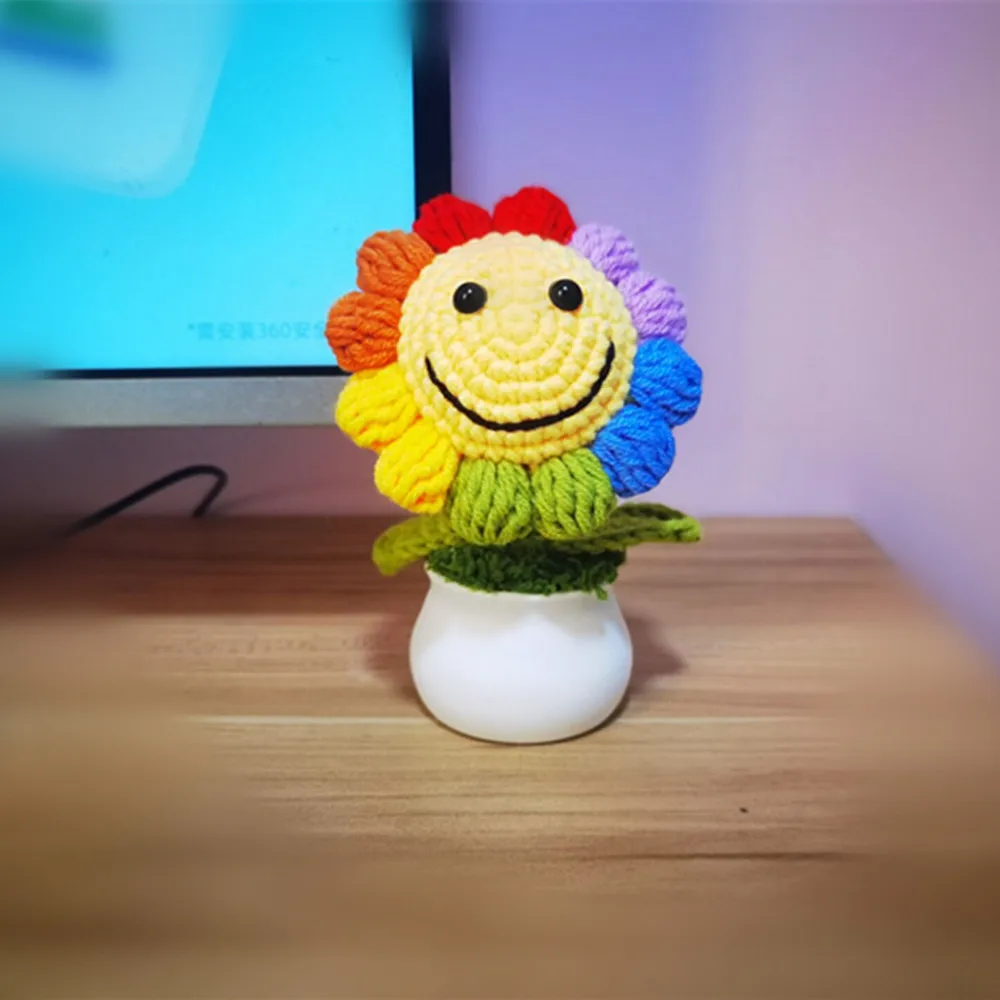 Кавайные цветочные горшки в виде подсолнухов подарки для гостей на свадьбу