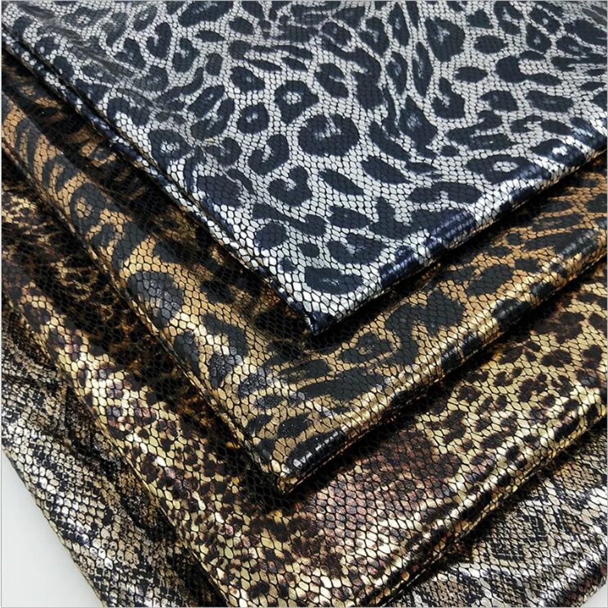 

Leopard pattern bronzing fabric for sexy swimsuit clothing leopard underwear DIY sewing material by the meter meter