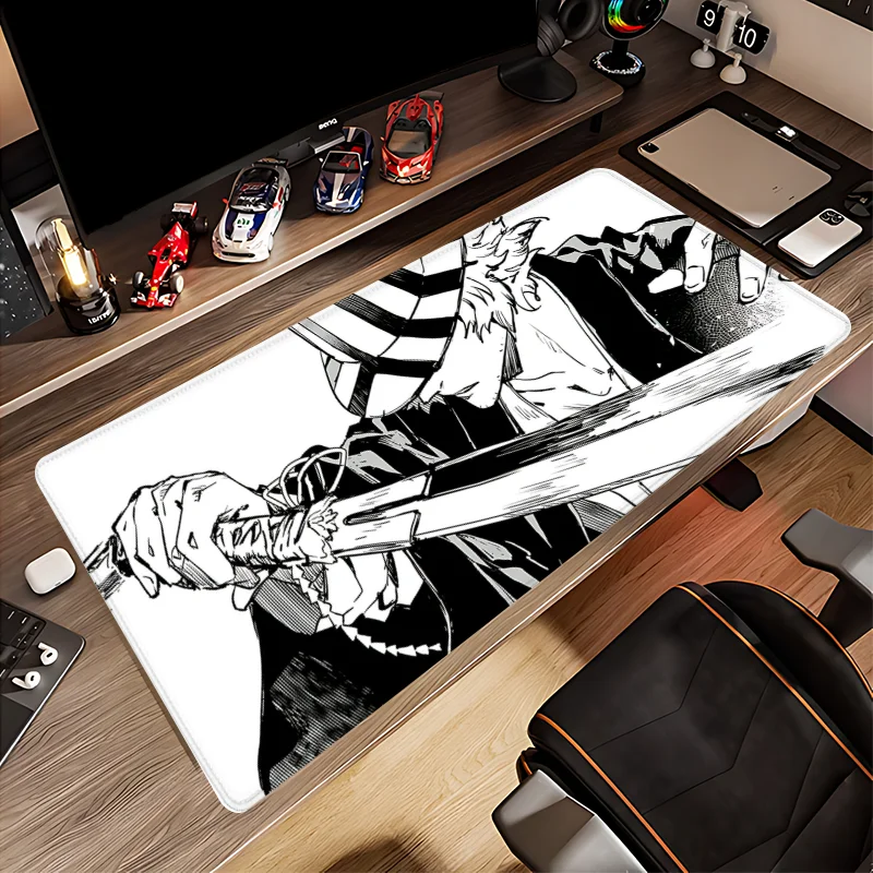 XXL Коврик для мыши Samurai Comic Art Нескользящие настольные коврики с прошитыми краями