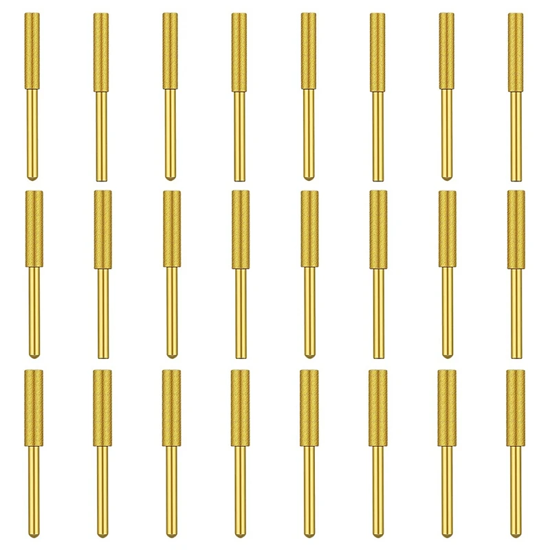 

24 Pcs Diamond Chainsaw Sharpener Bit Kits, 5/32 Inch, 3/16 Inch, 7/32 Inch Titanium Plated Burr Stone File