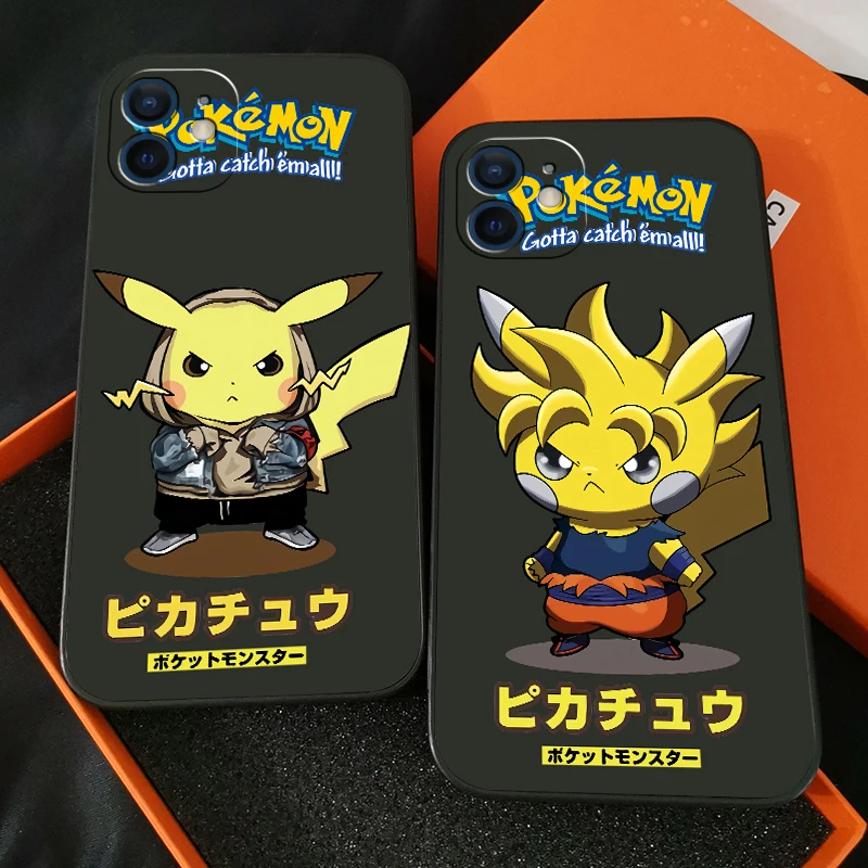 

Cartoon Pikachu Phone Case For Funda iPhone 13 11 Pro Max 12 Mini X XR XS Max 6 6s 7 8 Plus Silicone Cover Coque Soft Etui