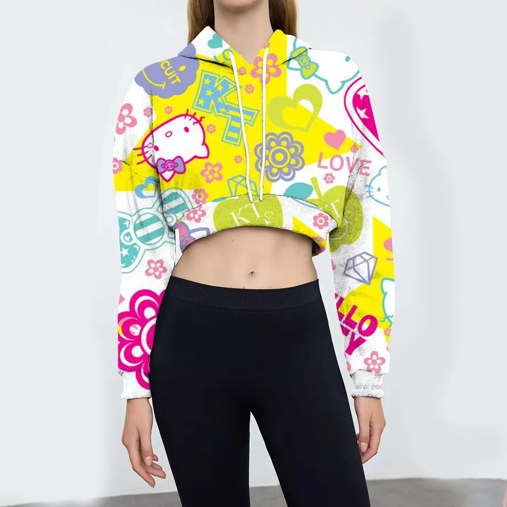 Толстовка с капюшоном Hello Kitty Kuromi женская толстовка индивидуальным укороченным