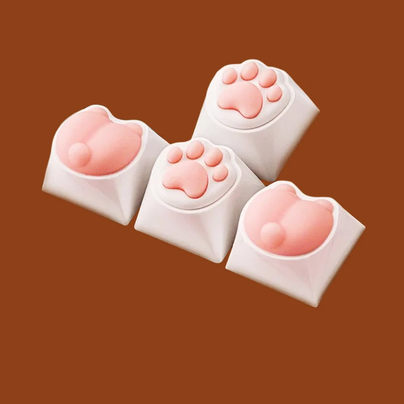 

Axis Key Caps Cute Cat Claw Silicone Skin-friendly Machine Cat Paws Keycaps Keyboard Caps Mechanical Keyboard Keycaps New Style