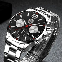 2022 luxury mens watches silve stainless steel quartz watch for men fashion business leather sports calendar clock %d1%87%d0%b0%d1%81%d1%8b %d0%bc%d1%83%d0%b6%d1%81%d0%ba%d0%b8%d0%b5