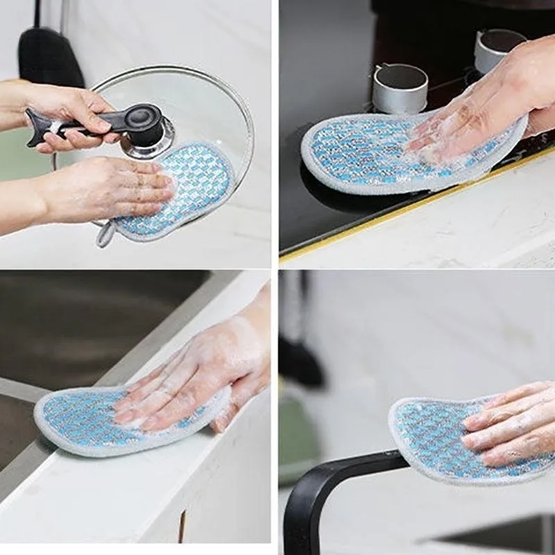 10/5/3/1 шт. губки для мытья посуды двусторонняя волшебная салфетка из микрофибры