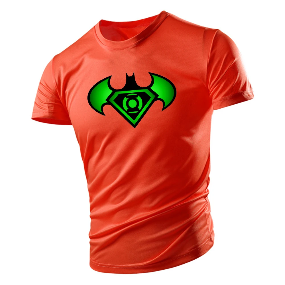 

Зеленая футболка Lanterm с 2D принтом, мужская спортивная футболка на все четыре сезона, с круглым вырезом и коротким рукавом, многоцветная моло...