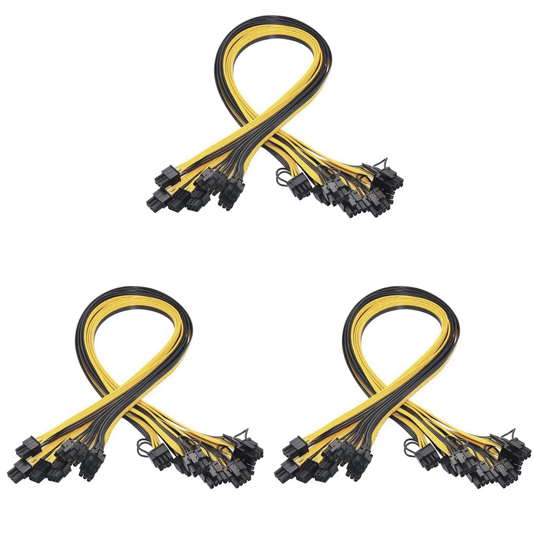 

30Pcs 16AWG 6 Pin PCI-E To 8 Pin (6+2) PCI-E (Male To Male) GPU Power Cable For HP Server Breakout Board For Mining