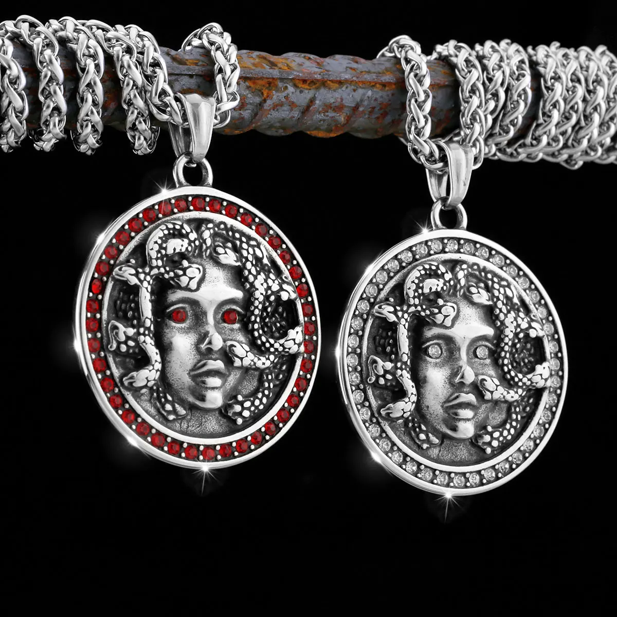 

Majestic Retro Viking Street Tail Snake Viking Necklace Nordic Men's Stainless Steel Amulet Odin Pendant Punk Jewelry Wholesale