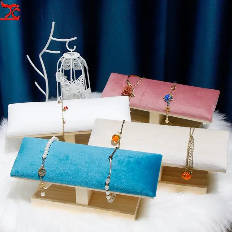 Однослойный Бархатный браслет цепочка кольцо Т-образная рамка жесткий кронштейн