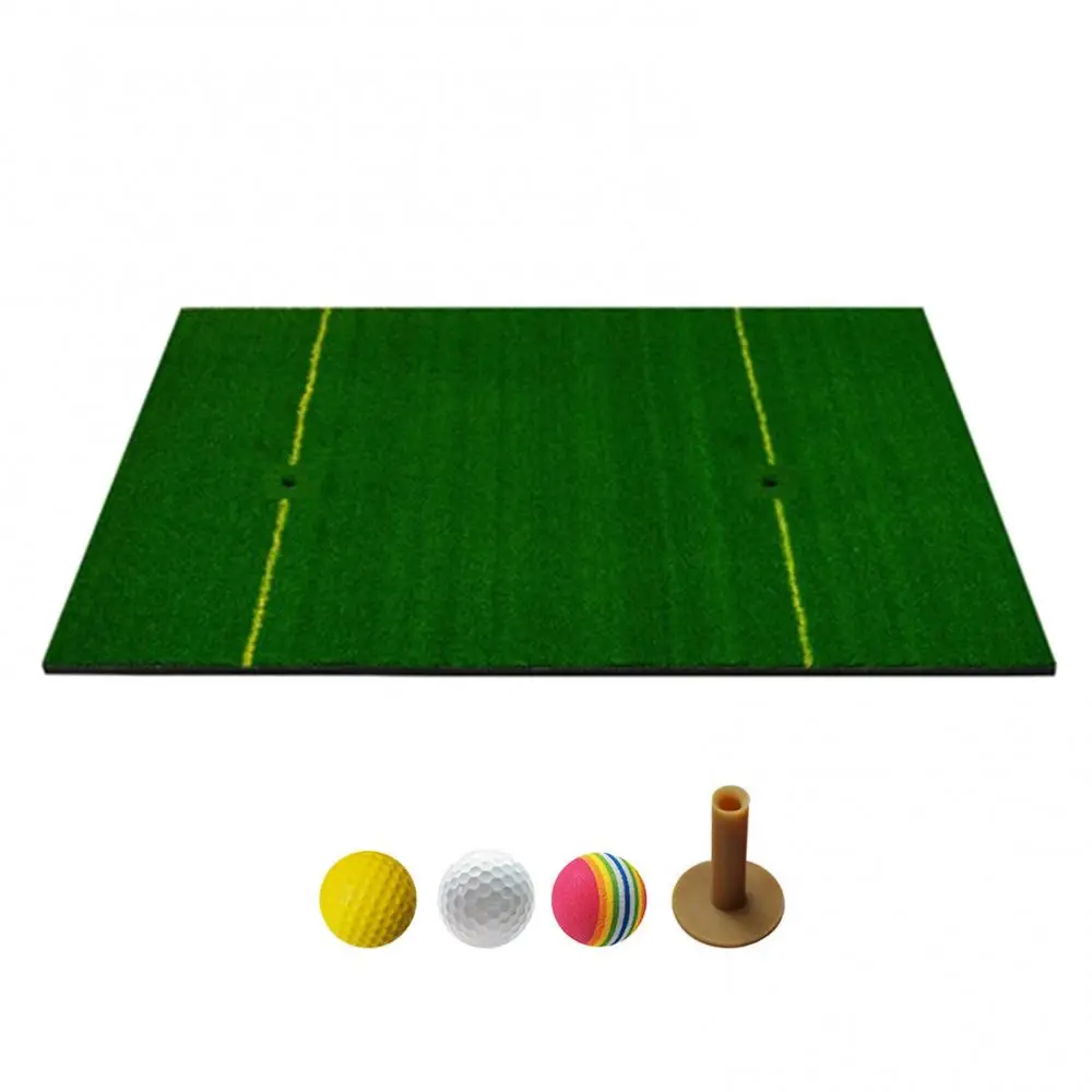 

60cm X 90cm Indoor Golf Practice Hitting Mat Faux Turf Grass Pad With Dual Line 30cm X 60cm Two-color Hitting Grass Mat