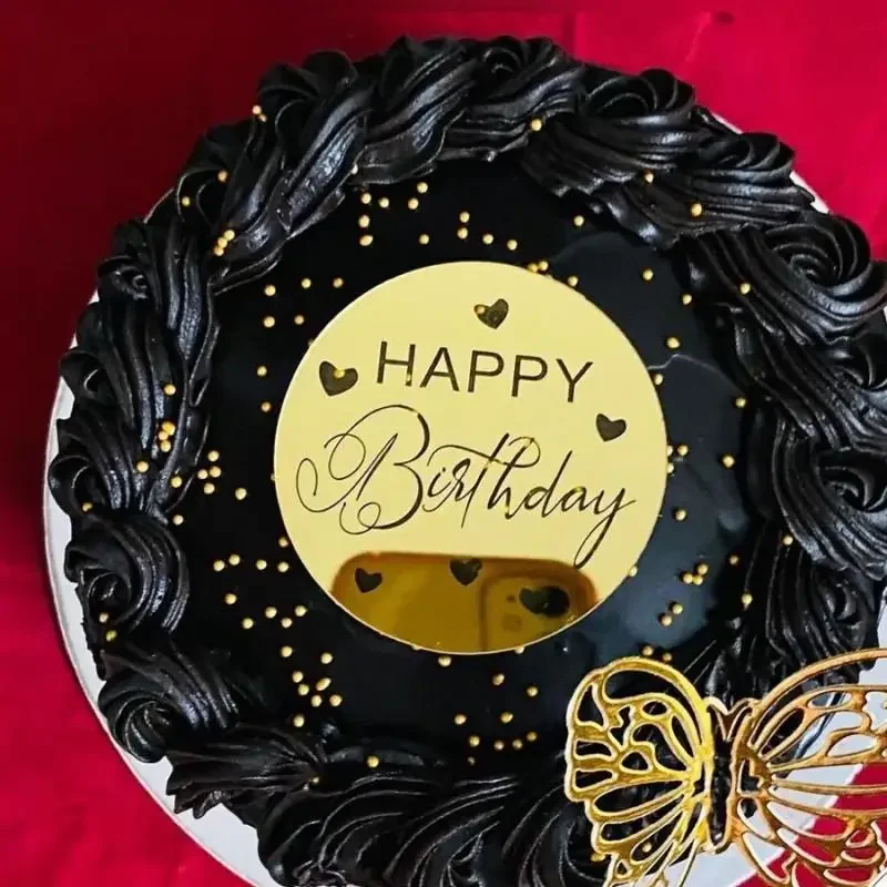 

Золотые акриловые круглые топперы для торта CZSAE