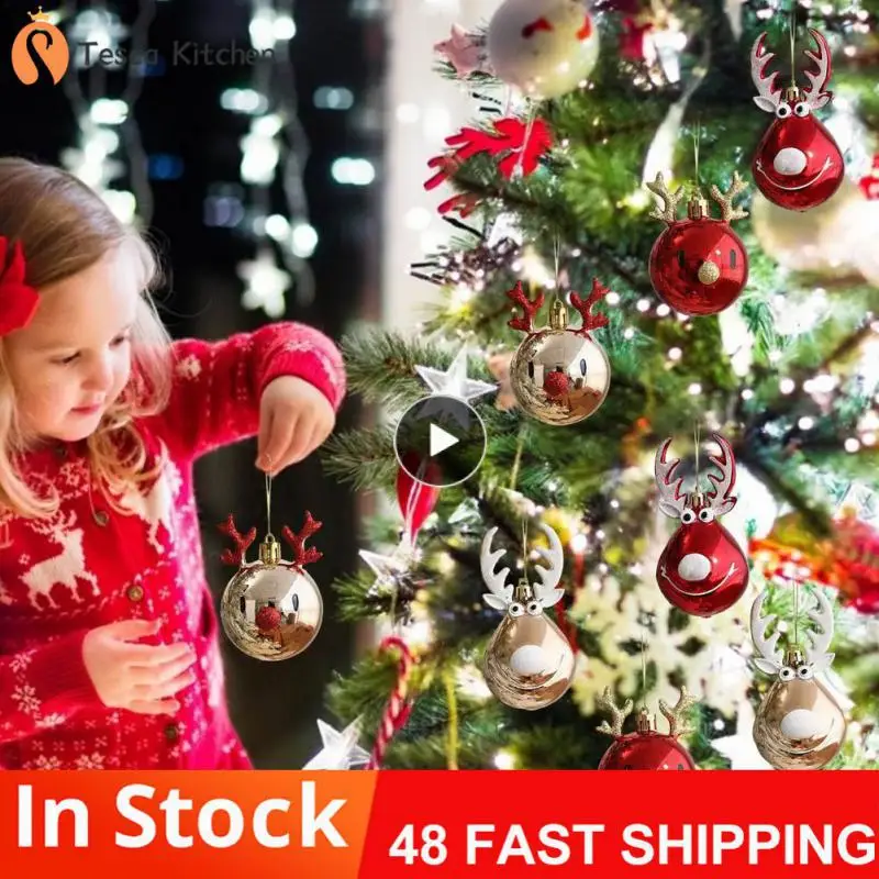 

New Year Party Hanging Pendant Xmas Tree Hanging Creative Bauble Pendant Elk Navidad Christmas Balls Ornaments Party Decoration