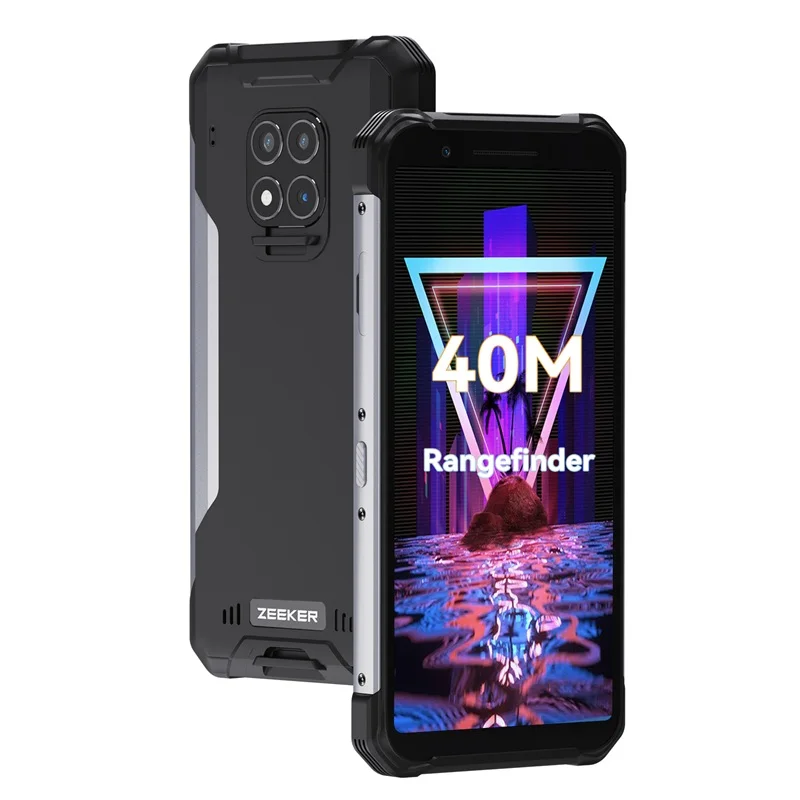 

ZEEKER T100 Rugged SmartPhone 40m Laser Measure Cellphone Helio G85 Android 11 Octa Core 128GB Waterproof Phone 6000mAh NFC