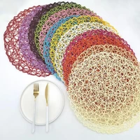 place mat woven table placemat placemat decorative round 15 inch crochet knitting place mats paper fiber table placemats hollow