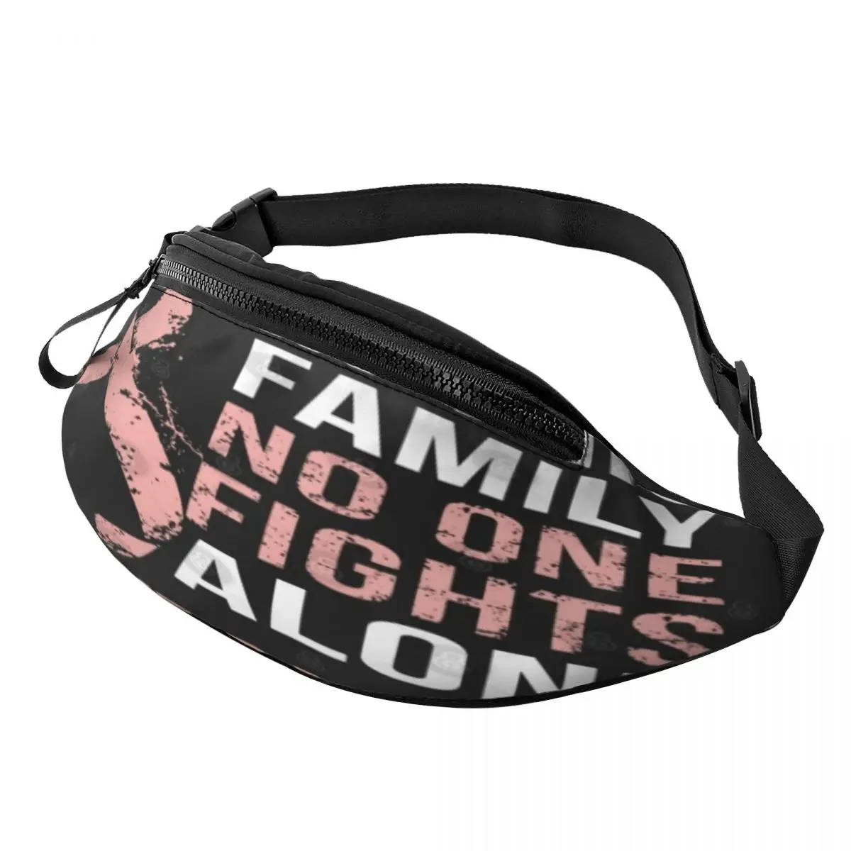 

Uterine Cancer Awareness No One Fights Alone Fanny Pack,Waist Bag Modern Polyester fabric Travel Nice gift Customizable
