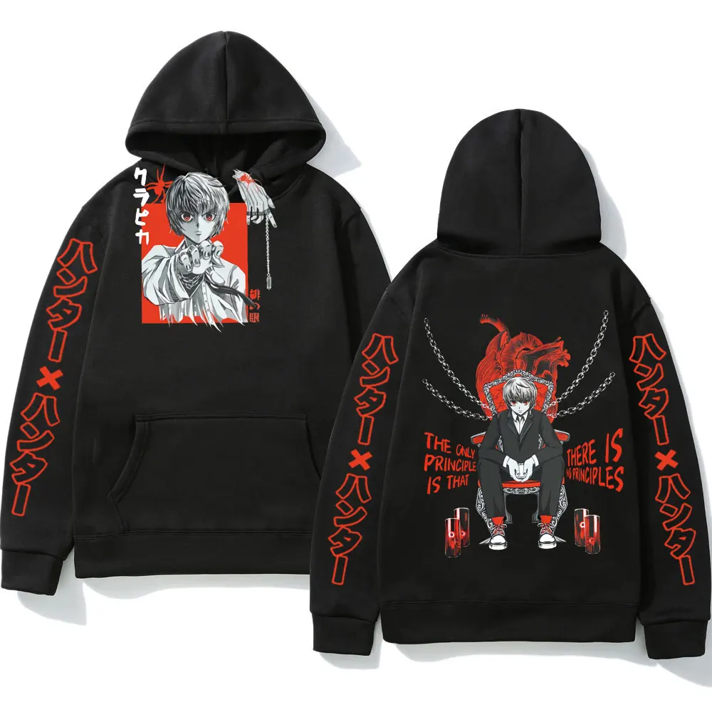 

Japanese Anime Hunter X Hunter Hoodie Funny Cartoon Kurapika Print Fleece Sweatshirt Men Women Casual Fashion Oversized Hoodies