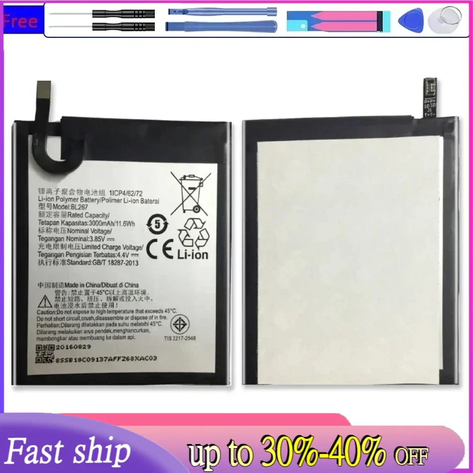 Аккумулятор BL267 BL272 для Lenovo Vibe K6 K33a48 K33b36 K33b37 (не K33A42) Power/K6 K33A42 XT1662 K3