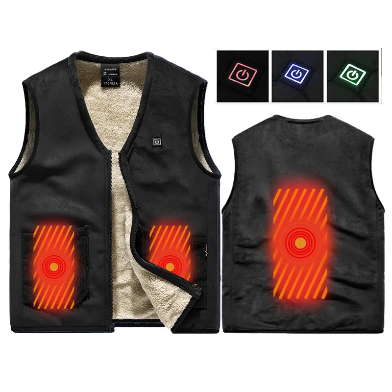 

Жилет с подогревом для мужчин, жилет с электрическим подогревом, одежда с теплым обогревом для улицы, кемпинга, охоты, с Usb-зарядкой