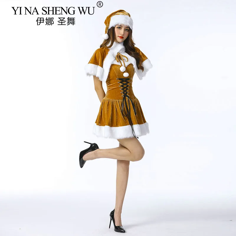 Сексуальное рождественское платье костюм Санта-Клауса рождественская вечеринка