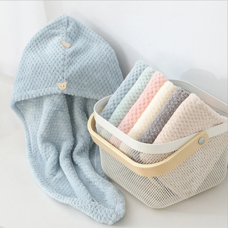 

Microfiber Hair Towels Wrap for Women Curly Hair Spa Turban Rapid Hair Drying Towel Bath Shower Cap Quick Dry Towel for Head