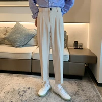 2022 new summer chino pants men stretch cotton slim suit pants korean business casual stretch trousers clothing plus size 28 34