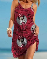 2022 summer disney mickey suspenders beach skirt womens suspenders simple sexy slim temperament dress clothes party skirt