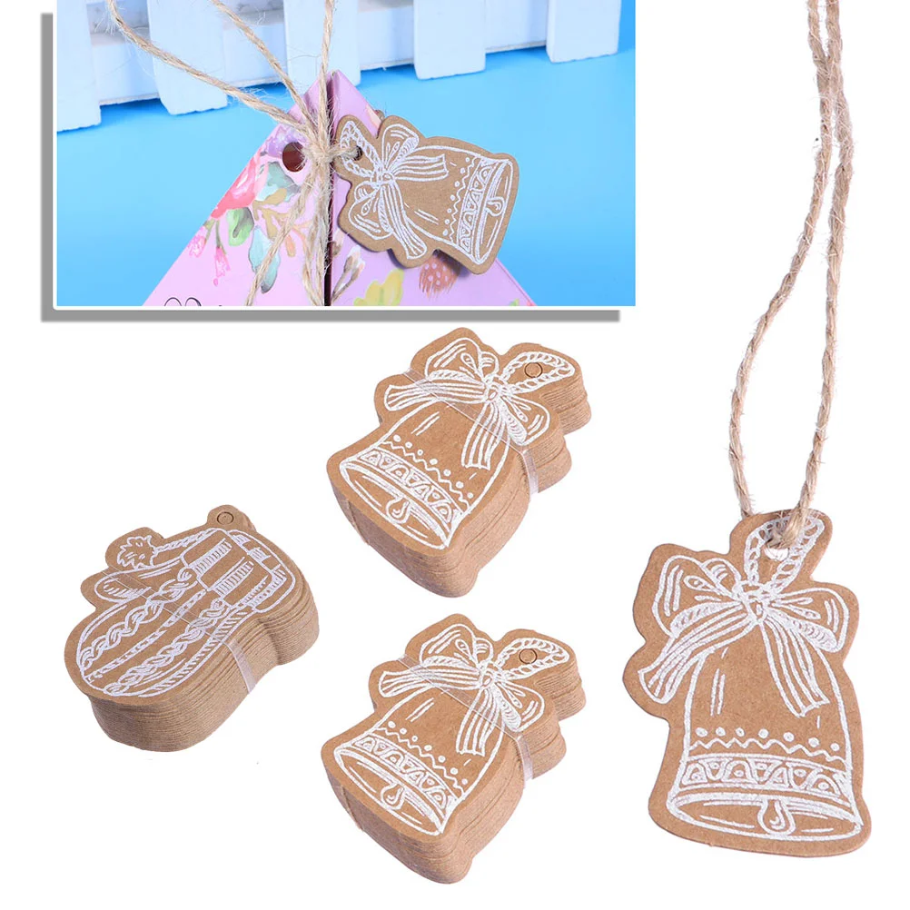 

100 Pcs Socks Gift Holiday Gift Tags String Paper Label Christmas Present Tags Christmas Hanging Decoration Christmas Gift Tags