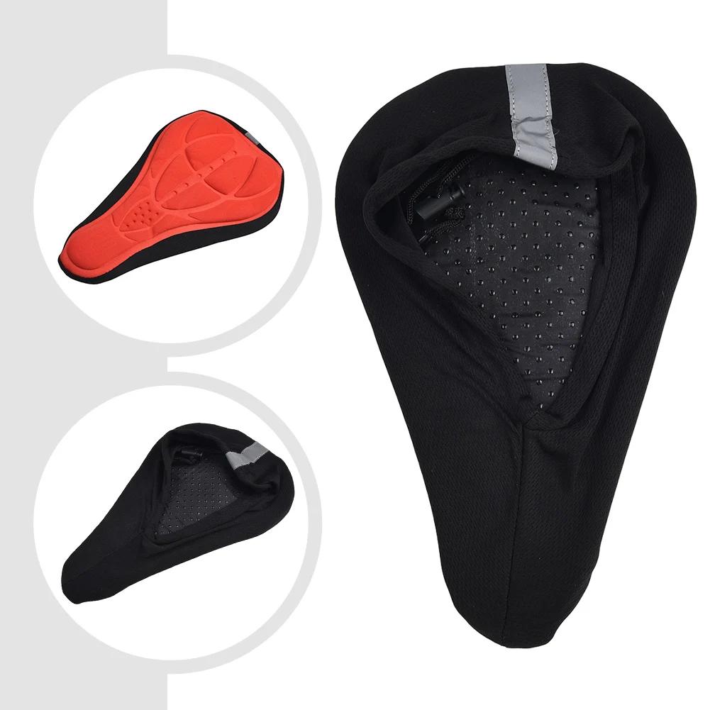 

Bicycle Saddle Silicone 3D Soft Cycling Seat Cover MTB Mountain Bike Thickene Sponge Pad Outdoor Breathable Soft Cushion