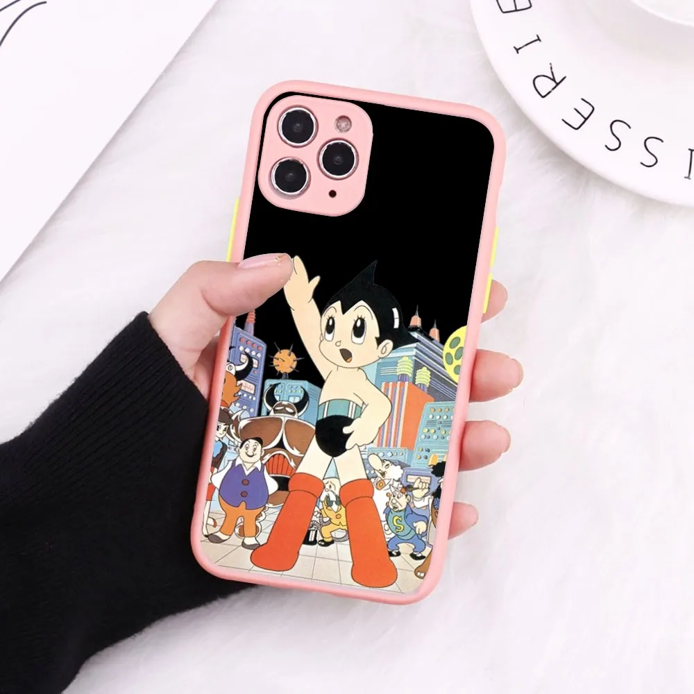 Amine Cartoon A-Astro Boy для iPhone 14 11 12 13 Mini Pro Max 8 7 Plus X XR XS MAX Полупрозрачный матовый чехол