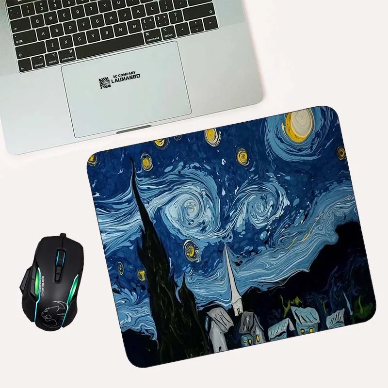 

Коврик для мыши с иллюстрацией Ван Гога, игровой коврик для компьютерных игр, коврик для мыши Valorant Genshin Impact Varmilo коврики для шкафов Cute