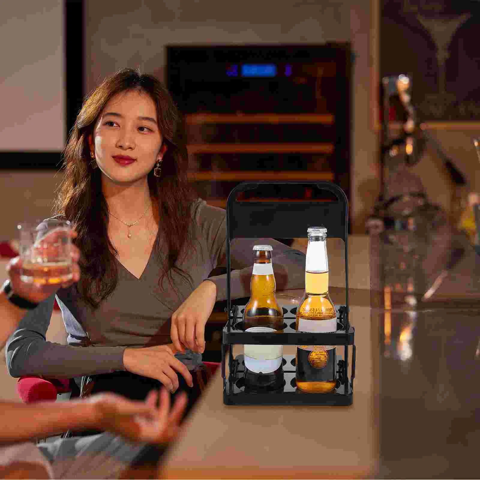 Пивная корзина складная стойка держатель для напитков портативный многоразовый