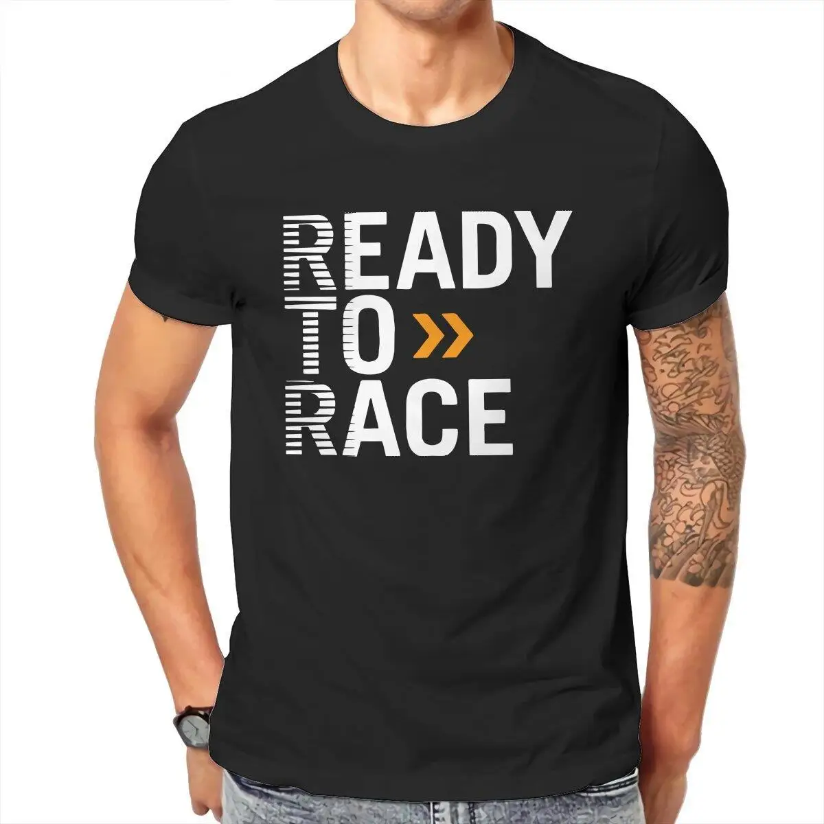 Ready To Race  Men T Shirt Enduro Cross Motocross Bike Funny Tees Short Sleeve O Neck T-Shirts Pure Cotton Graphic Clothes