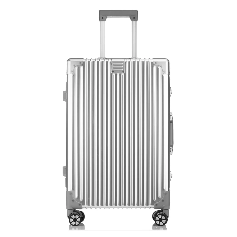 

2023 MOJY Factory Direct Sales Private Customization Silver Eco Aluminium Carry Trolly Travel Suitcase With Wheels Promotion