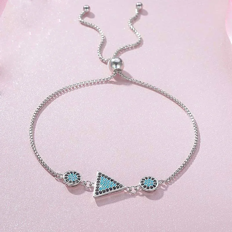 TONGZHE браслет-подвеска для мужчин и женщин стерлинговое серебро 925 пробы синий