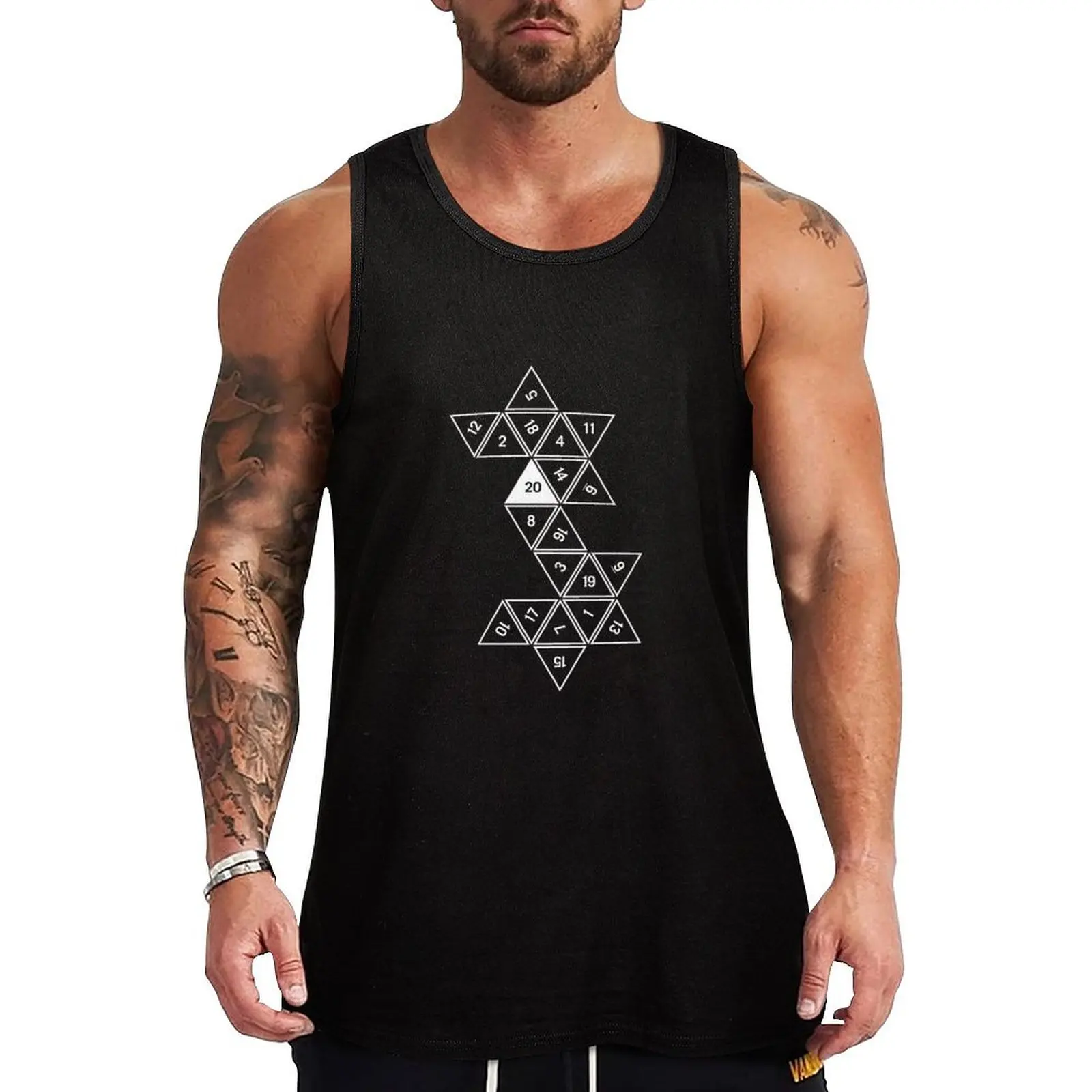 Unrolled D20 Tank Top новые топы и футболка для спортзала мужская