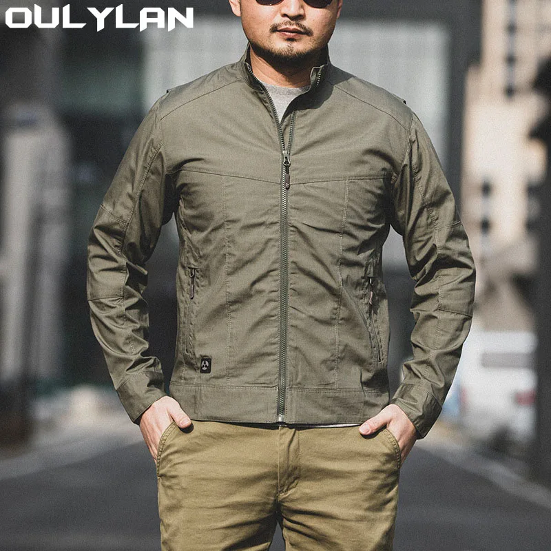 Тонкие куртки-карго Oulylan Мужская ветровка водонепроницаемая тактическая куртка