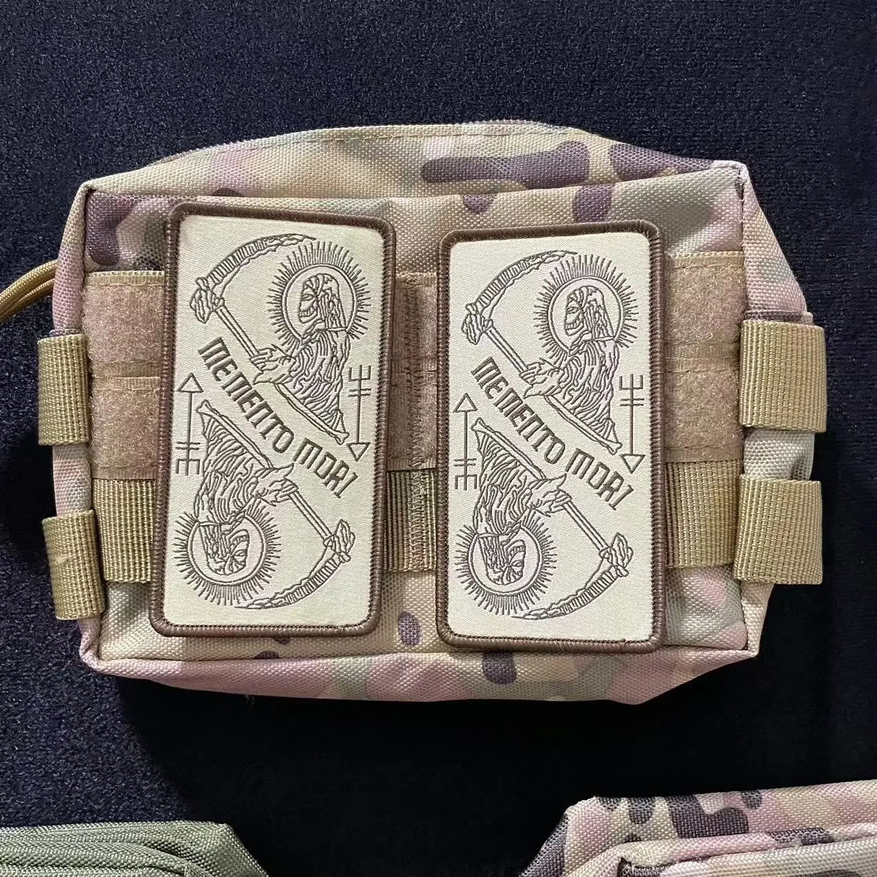 Нашивка с вышивкой Memento Mori на крючках и петлях значки для моралей уличный рюкзак