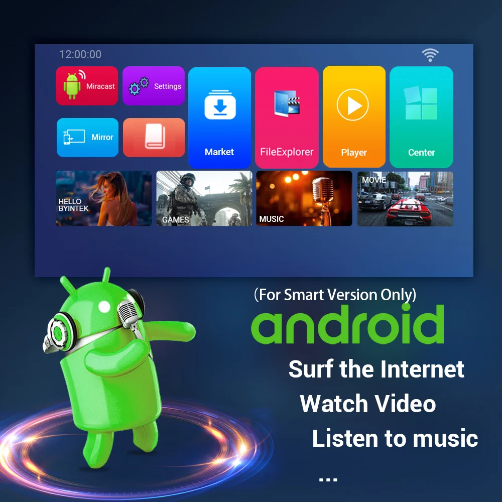 Проектор BYINTEK K18 светодиодный для домашнего кинотеатра Full HD 1080P 1920x1080 |