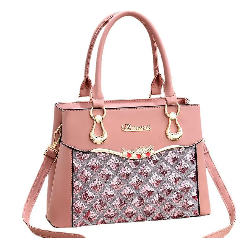 Sequined Embossed Texture High-end Texture Large Capacity Handbag Shoulder Bag