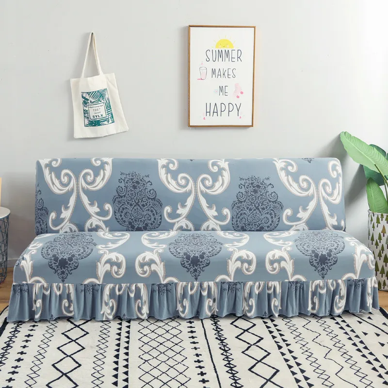 

34 Pattern Stretch Sofa Cover for Living Room Skirt Anti-dust Unique Soft Ruffled Flouncing Pleated Slipcover Couch Covers