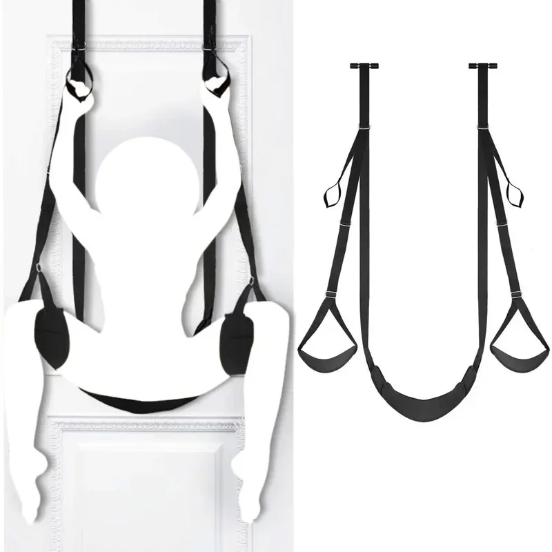 Фото Premium Adjustable Sex Door Swing with Leg Shackles Adult BDSM Toys for Couples Gag  Acessorios Femininos Sexy Juguetes Sexuales №1