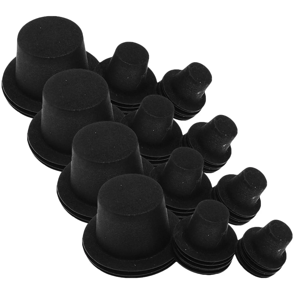 

60 Pcs Adorable Mini Hats Delicate Tiny Lovely Top Supplies Wear-Resistant Miniature Pvc Flocking Decorative