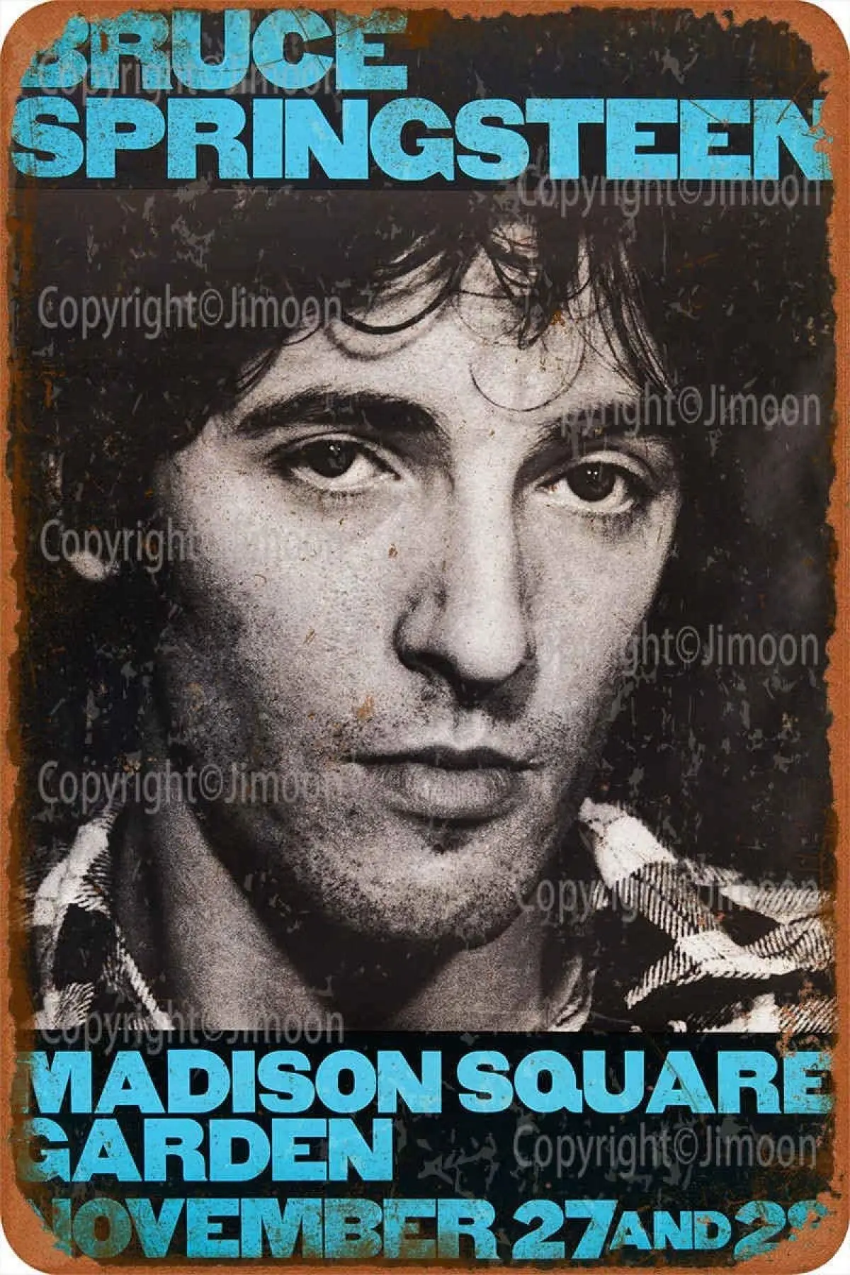 

Bruce Springsteen Madison Square Garden Vintage Tin Sign Art Iron Painting Rusty Poster Decoration Aluminum plaque